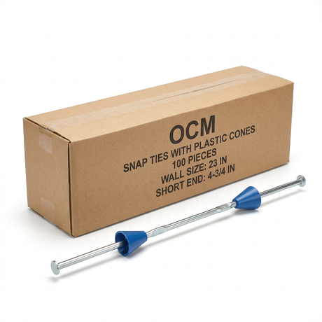 Snap Ties with Plastic Cones (100 Pieces) STSEC-23 OCM Short End (4-3/4") 23"