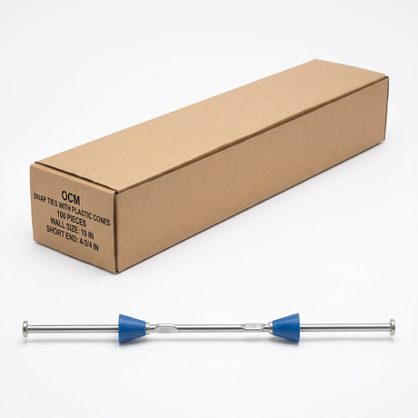 Snap Ties with Plastic Cones (100 Pieces) STSEC-19 OCM Short End (4-3/4") 19"