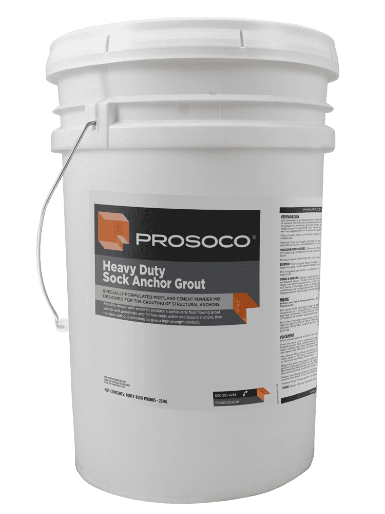 Heavy Duty Sock Anchor Grout - 44 Pound Bag Prosoco