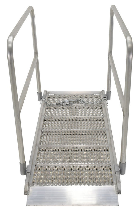 Aluminum Grip-Strut Walk Ramps AWR-G-28-6A-HR Vestil With Railings 29-3/8" 73-1/4"