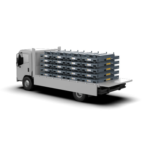 ABACO HEAVY-DUTY MULTI-MATERIAL CONTAINER BUNDLE RACK (9 In 1) Abaco Machines