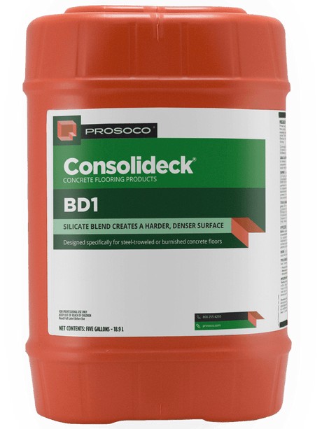 Consolideck BD1 Concrete Floor Densifier & Hardener 46071-05GAL Prosoco 5 Gallon