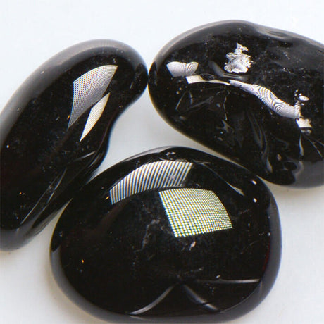 Jelly Bean Glass - Medium Size - Fire Glass JBLACKLM-1 American Specialty Glass Black Licorice 1 LB