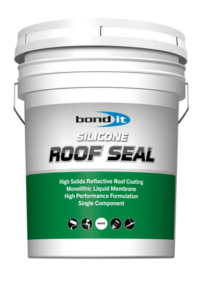 Silicone Roof Seal 100% Waterproof Silicone Roof Coating - Pallet of 36 Units (5 Gallon Units) Bond It