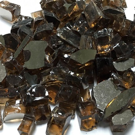 Tempered Reflective Glass - Fire Glass TRBRONZM-10 American Specialty Glass Bronze Medium 10 LBS