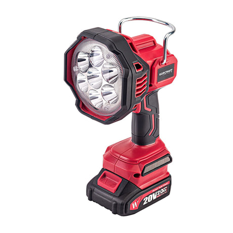 WorCraft 20V Cordless LED Spotlight Kit with 2.0Ah Battery Option & Charger Worcraft USA