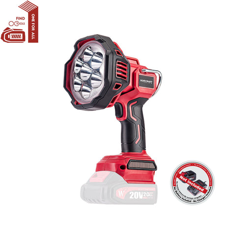 WorCraft 20V Cordless LED Spotlight Kit with 2.0Ah Battery Option & Charger Worcraft USA