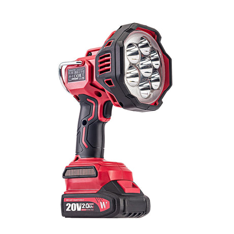 WorCraft 20V Cordless LED Spotlight — 2,500 Lumen, 500m Beam Worcraft USA