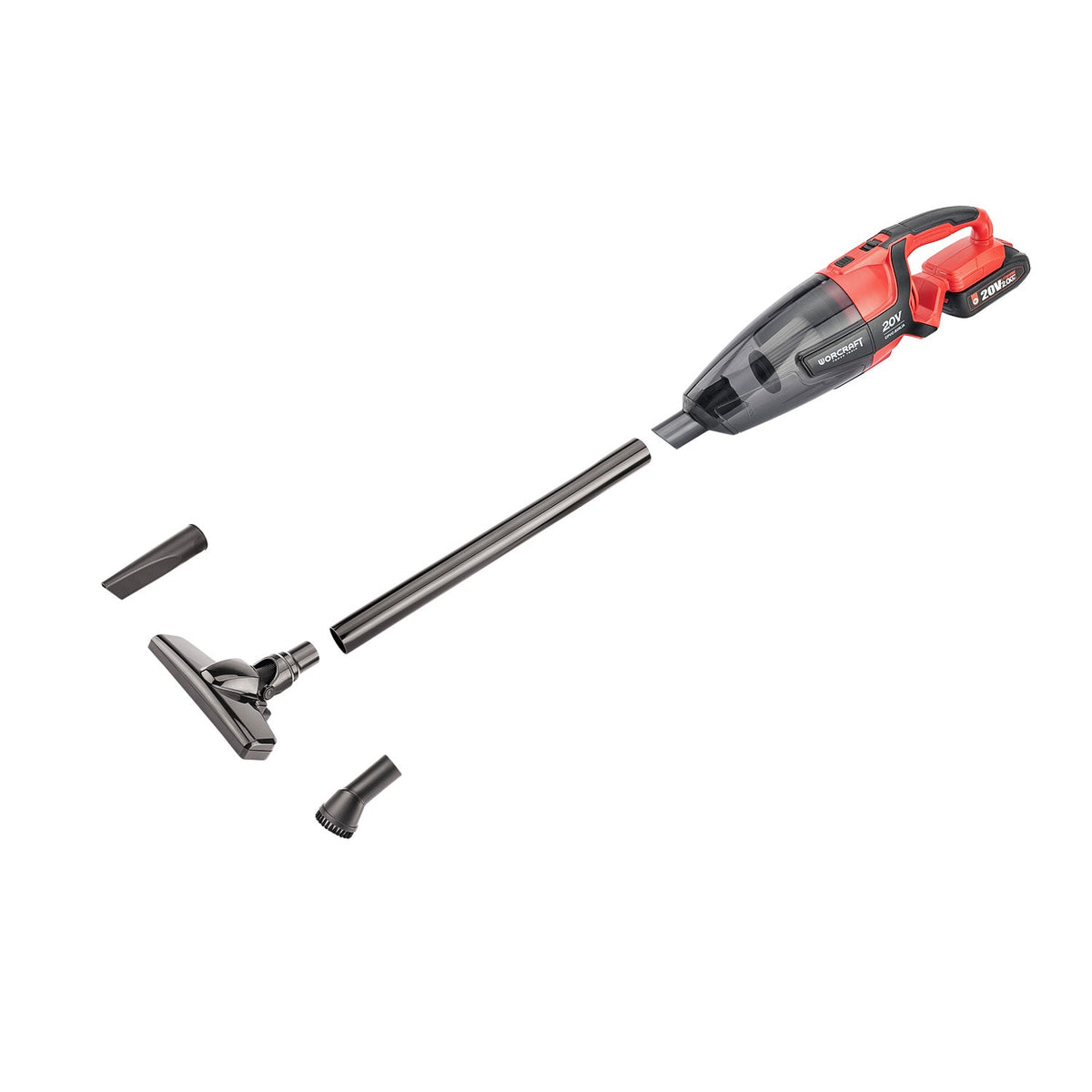WorCraft 20V Cordless Handheld Vacuum Kit with 2.0Ah Battery Options & Charger