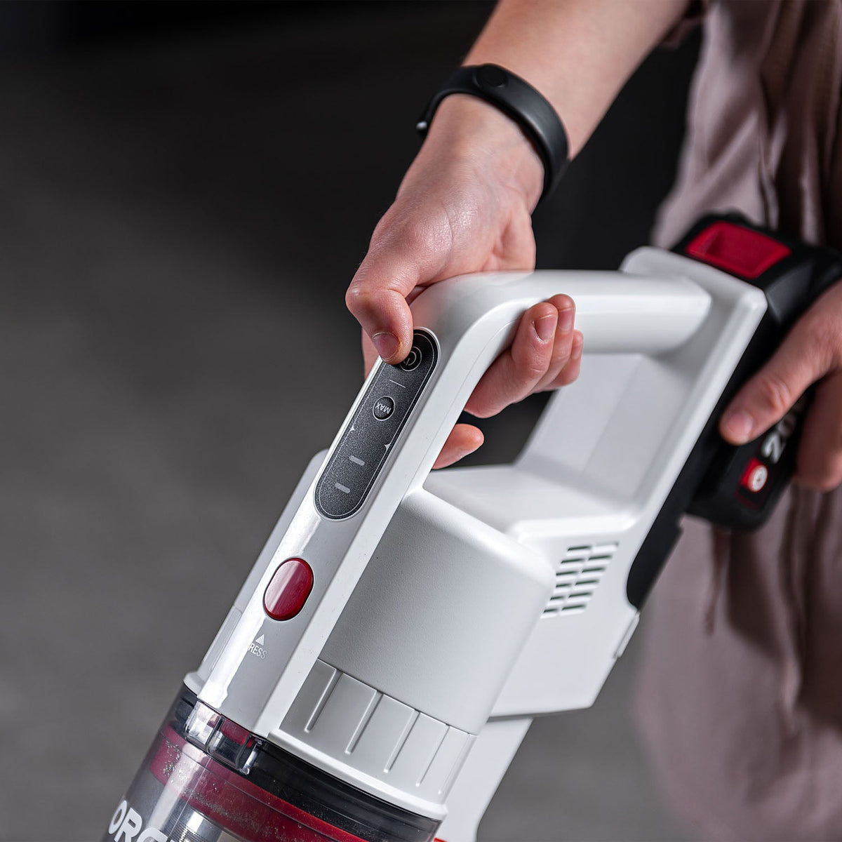 WorCraft 20V Cordless Stick Vacuum — 20kPa, 1.2L, Tool Only