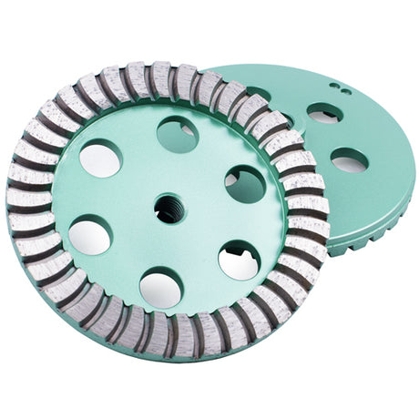 Premium Flat Turbo Rim Cup Wheel with 6 Body Hole - CRM Diamond Tool Store