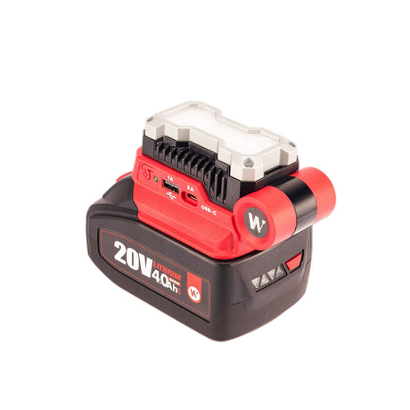 WorCraft 20V Battery USB Adapter & LED Work Light Kit with 2.0Ah Battery Options & Charger Worcraft USA