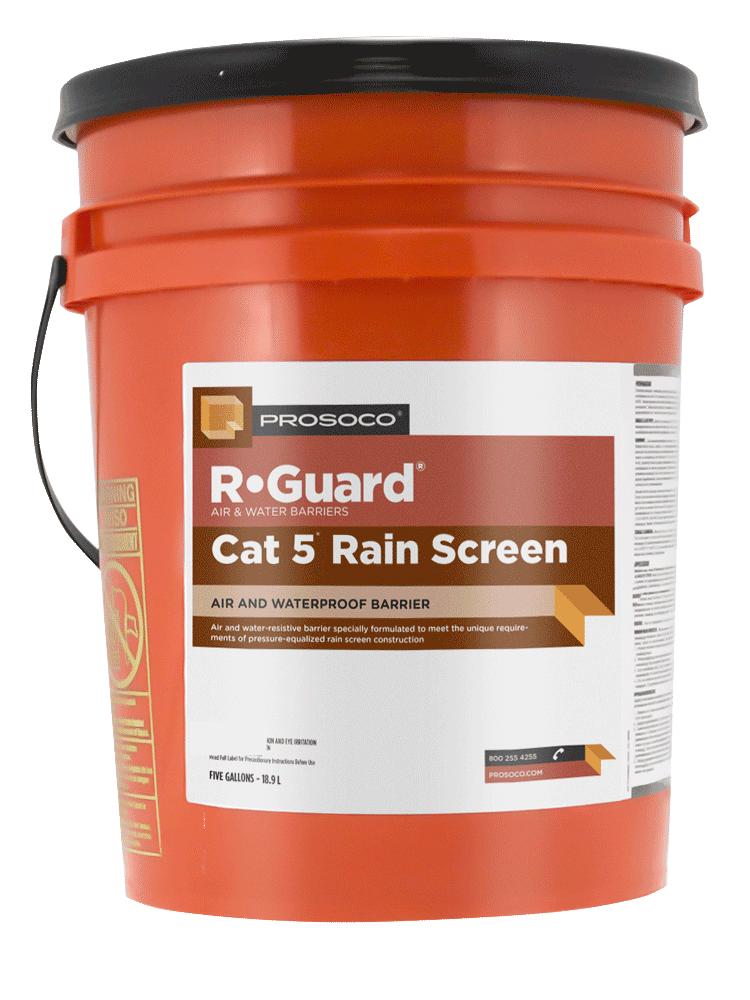 R-Guard Cat 5 Rain Screen Air & Water Barrier Membrane - Pallet of 24 Units (5 Gallon Units) Prosoco