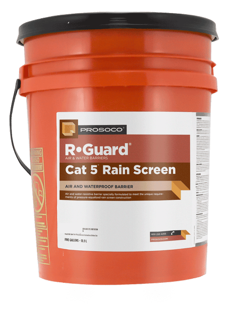 R-Guard Cat 5 Rain Screen Air & Water Barrier Membrane - Pallet of 24 Units (5 Gallon Units) Prosoco