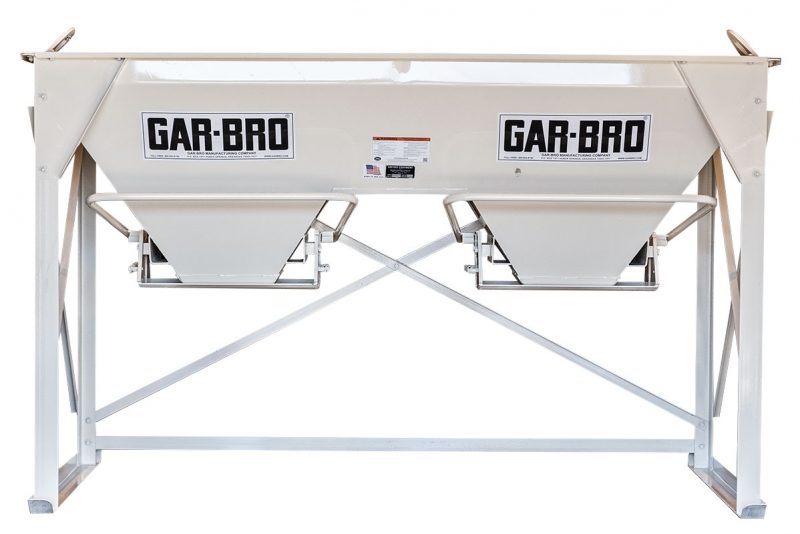 Gar-Bro 3642-C Center Discharge Floor Hopper Dual Gate 2.4 CY Gar-Bro