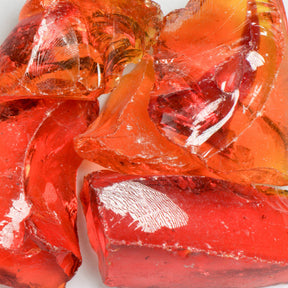 Chunky Landscape Glass LORANCHM-1 American Specialty Glass Orange Chunky Medium (1/2" - 1") - Fire Glass 1 LB