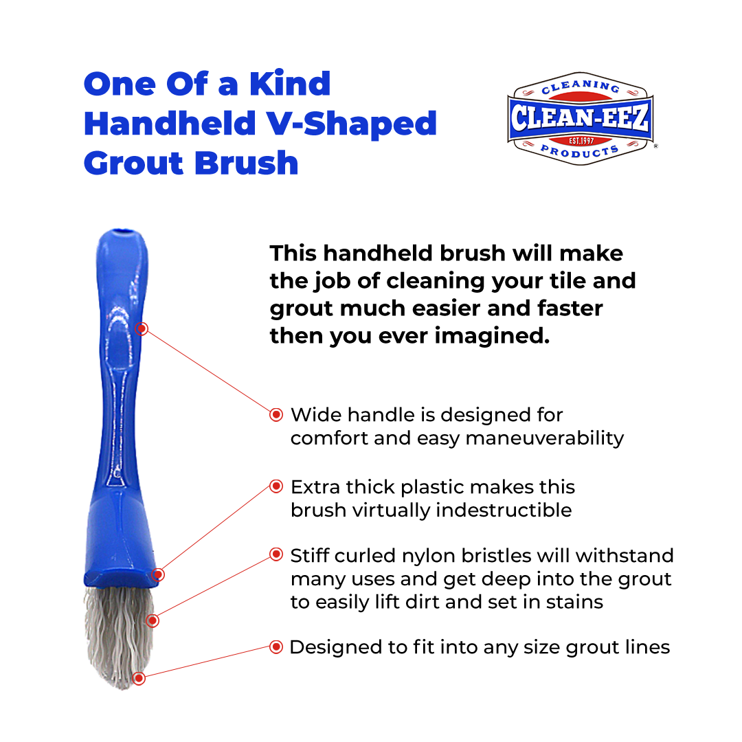 V-Shaped Handheld Grout Brush Clean-eez
