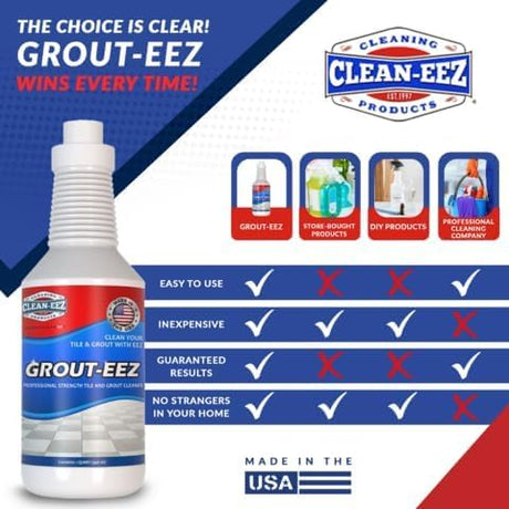 Grout-eez 2 Bottle Kit With FREE Stand Up Grout Brush 32oz Clean-eez