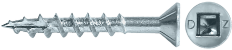 LOK WOOD SCREWS- SQUARE FLAT TYPE 17 (ZINC) Daggerz