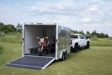 Deluxe V-Nose 8 Wide Aluminum Enclosed Cargo Trailer Legend Trailers
