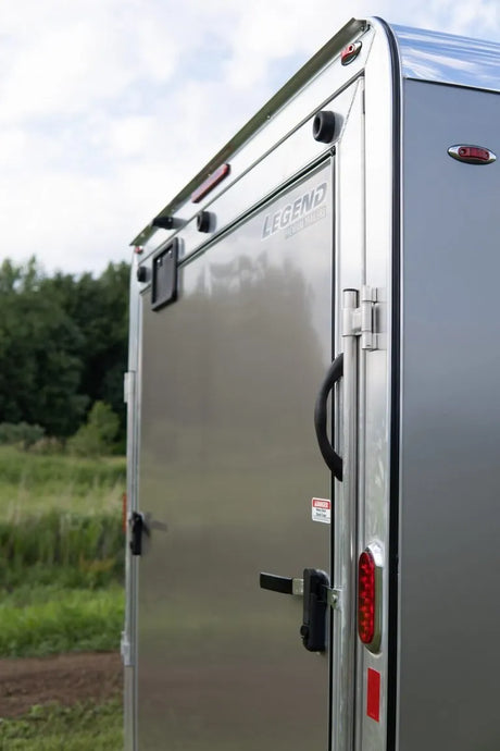 Deluxe V-Nose 8 Wide Aluminum Enclosed Cargo Trailer Legend Trailers