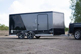 Deluxe V-Nose 8 Wide Aluminum Enclosed Cargo Trailer Legend Trailers