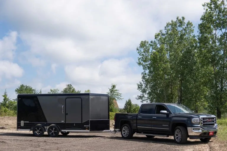 Deluxe V-Nose 8 Wide Aluminum Enclosed Cargo Trailer Legend Trailers