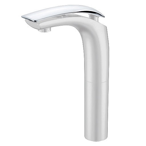 Dakota Sinks 10 3/8 Inch Vessel Bathroom Faucet with Pop-Up Drain DSF-00BVE06WCR-DIS Dakota Sinks White and Chrome