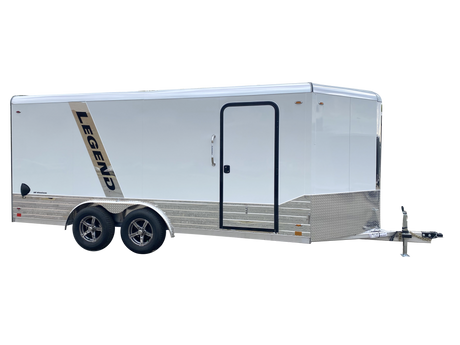 Deluxe V-Nose 8 Wide Aluminum Enclosed Cargo Trailer Legend Trailers