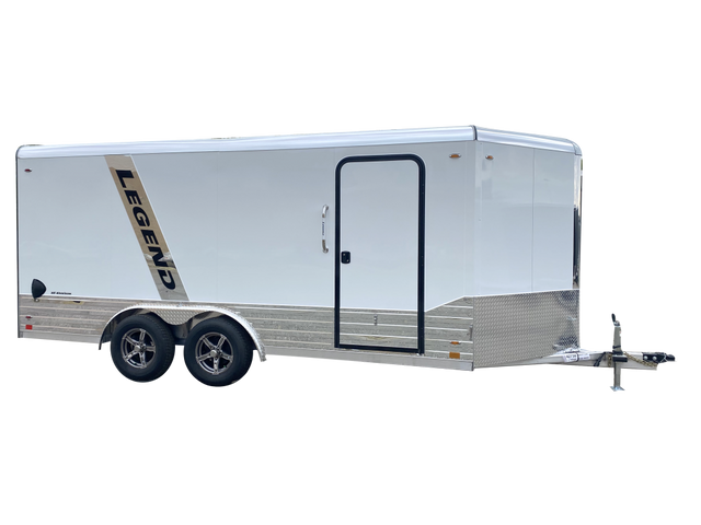 Deluxe V-Nose 8 Wide Aluminum Enclosed Cargo Trailer Legend Trailers