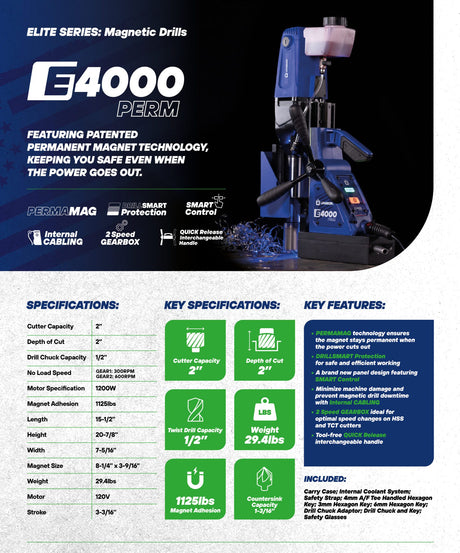 Unibor E4000 Perm Magnetic Drill Unibor