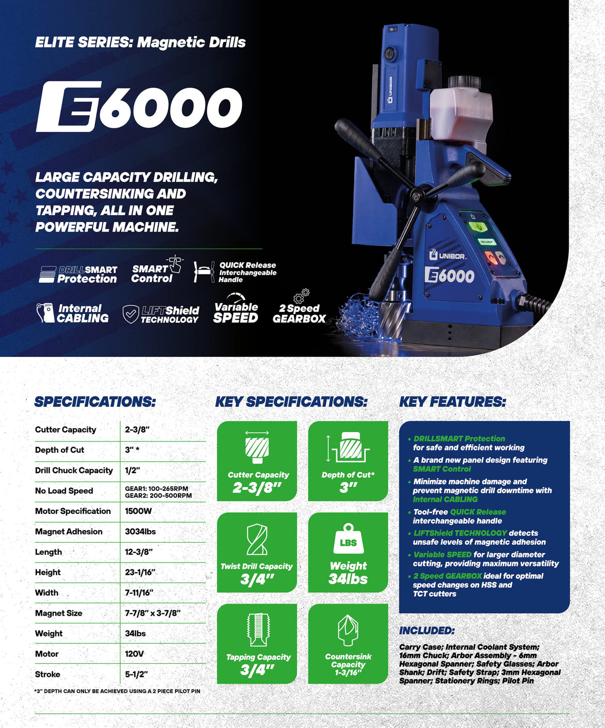 E6000 All-Round Drilling, Tapping & Countersinking Machine Unibor