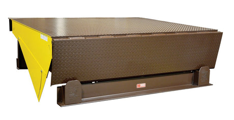 Electric Hydraulic Dock Leveler 72"W x 62"L x 23-1/2"D Pit Dimensions, 50000 Lb. Capacity Brown/Yellow Vestil
