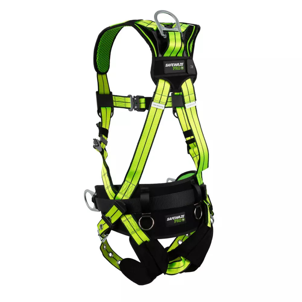 PRO+ Construction Harness: 3D, QC Chest, TB Legs Safewaze
