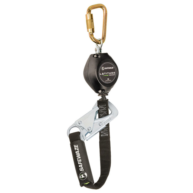Latitude HD 7′ Single Web SRL-P: Carabiner, 20″ Tie-Back, Tie-Back Snap Hook Safewaze
