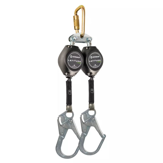 Latitude HD 7' Dual Web SRL-P: FS-EX313, Carabiner, Hooks FS-FSP14085-W-RBH Safewaze Rebar