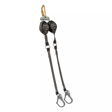 Latitude HD 9' Dual Web SRL-P: FS-EX313, Carabiner, Hooks FS-FSP1409-W-DL-RBH Safewaze Rebar