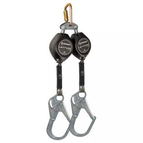 Latitude HD 11' Dual Web SRL-P: FS-EX313, Carabiner, Hooks FS-FSP14095-W-RBH Safewaze Rebar Hook