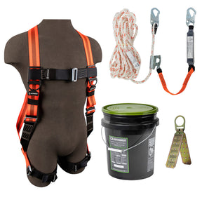 V-Line Bucket Roof Kit: FS99280-E Harness, 018-7005 VLL, FS870 Anchor Safewaze