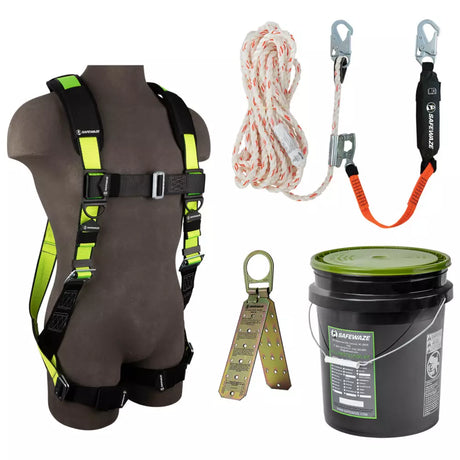 PRO Bucket Roof Kit: FS280 Harness, 018-7005 VLL, FS870 Anchor Safewaze