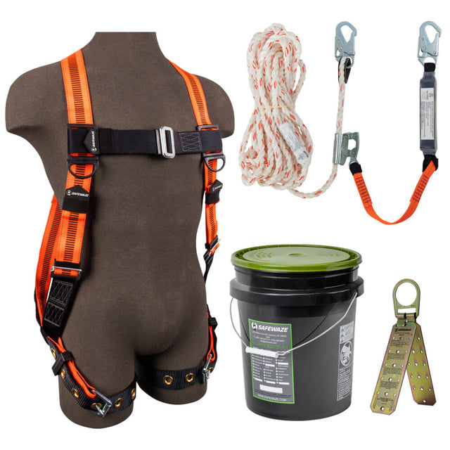 V-Line Bucket Roof Kit: FS99185-E Harness, 018-7005 VLL, FS870 Anchor Safewaze