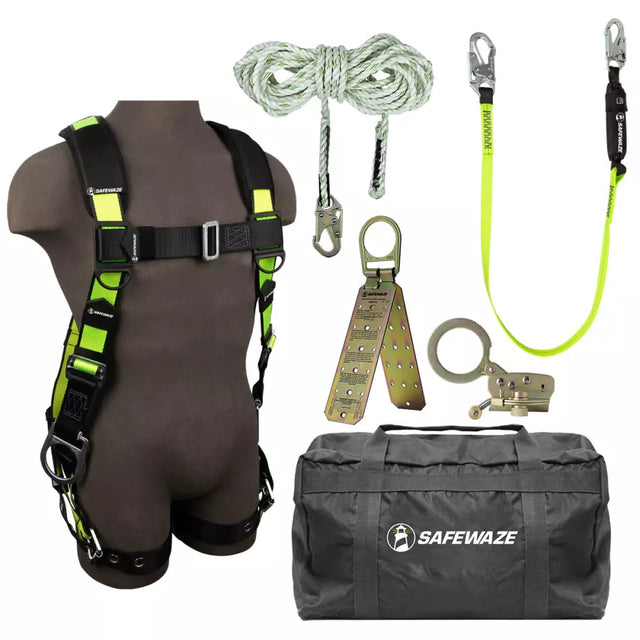 PRO Bag Kit: FS285 Harness, FS700-50 VLL, FS1120 Grab, FS560 Lanyard, FS870 Anchor, FS8175 Bag Safewaze