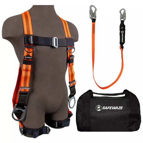 V-Line Bag Combo: FS99281-E Harness, FS88560-E Lanyard, FS8125 Bag Safewaze