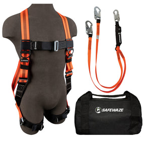 V-Line Bag Combo: FS99280-E Harness, FS88561-E Lanyard, FS8125 Bag Safewaze