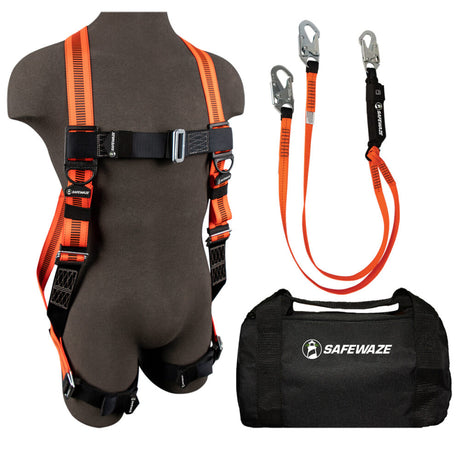V-Line Bag Combo: FS99280-E Harness, FS88561-E Lanyard, FS8125 Bag Safewaze