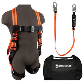 V-Line Bag Combo: FS99280-E Harness, FS88560-E Lanyard, FS8125 Bag Safewaze