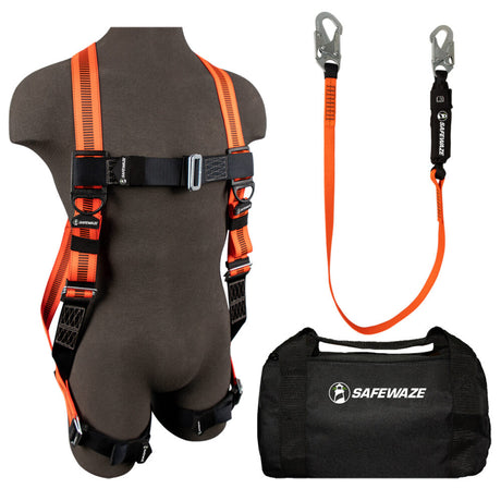 V-Line Bag Combo: FS99280-E Harness, FS88560-E Lanyard, FS8125 Bag Safewaze