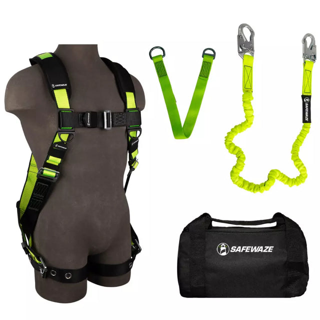 PRO Bag Kit: FS185 Harness, FS590 Lanyard, FS811-6 Anchor, FS8125 Bag Safewaze