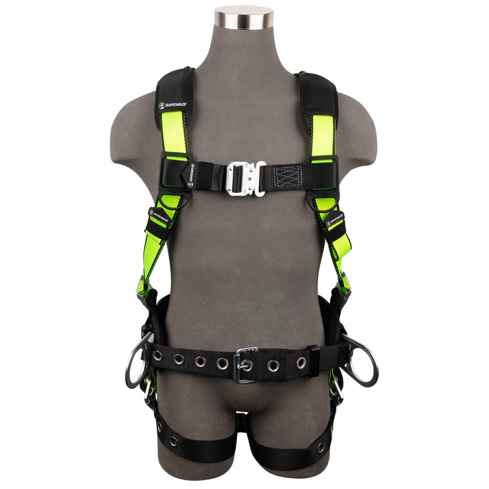 PRO Construction Harness: 3D, QC Chest, TB Legs Safewaze