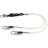 PRO 6′ Rope Energy Absorbing Lanyard: Dual Leg, Snap Hooks Safewaze